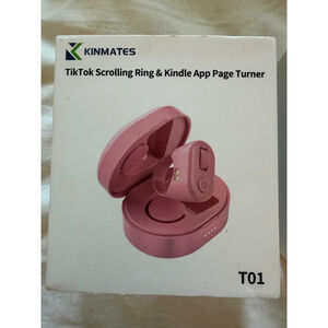 KINMATES Pink TikTok Scrolling Ring & Kindle App Page Turner One Size
